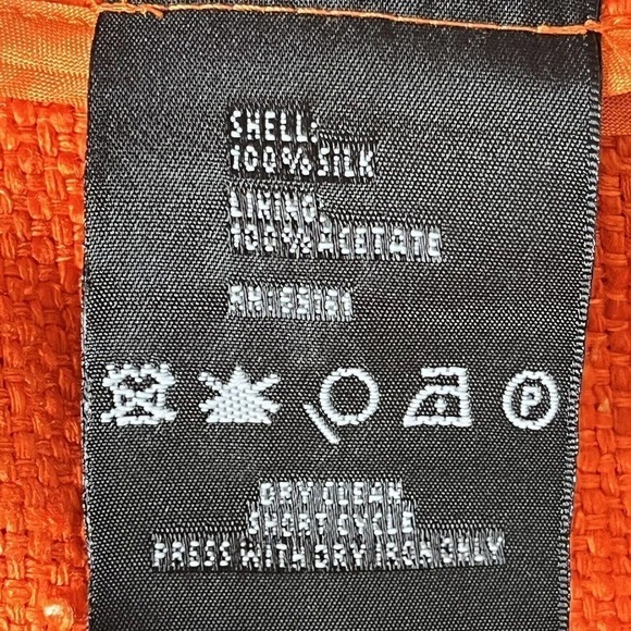 CARLISLE Woven Blazer Size US 10 UK 12 100% Silk Lined Double Breasted Pockets - Picture 11 of 11